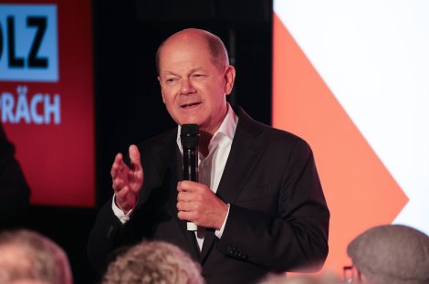 Kanzler und Kanzlerkandidat: Olaf Scholz von der SPD @ IMAGO / Rüdiger Wölk